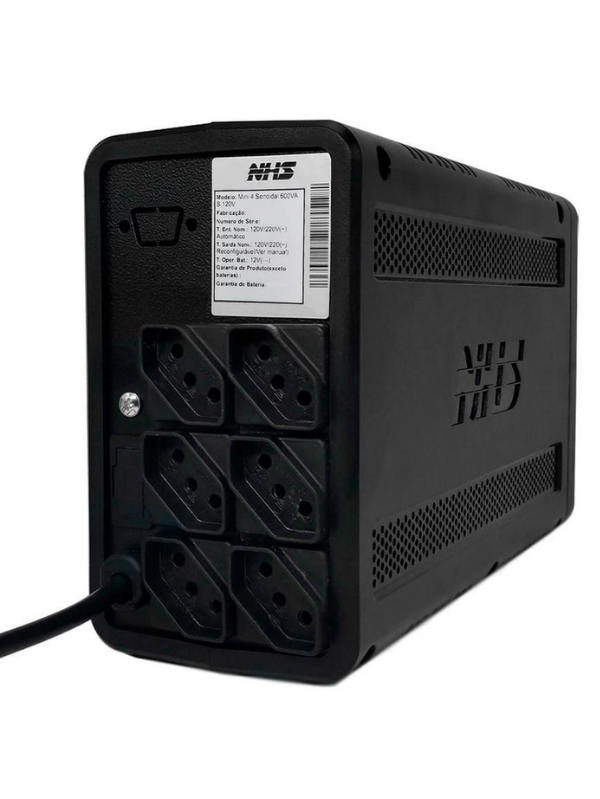 Nobreak Senoidal Nhs 600va (360w) Mini 4 Biv/120v - Imagem 2